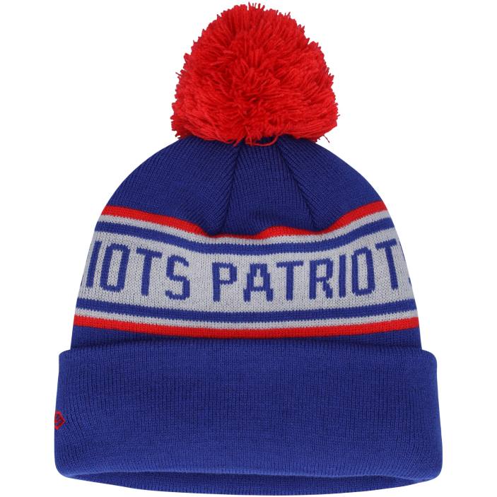 Patriots Jersey enfants bonnet en tricot bleu marine à revers avec pompon new era accessoires 864Z2996