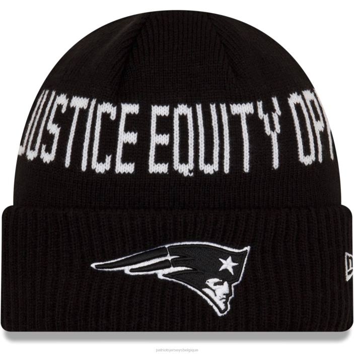 Patriots Jersey enfants bonnet noir à revers social justice new era accessoires 864Z3013