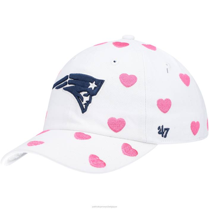 Patriots Jersey enfants bonnet réglable blanc surprise clean up pour toute-petite fille '47 accessoires 864Z2961