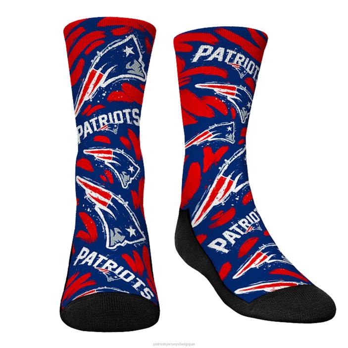Patriots Jersey enfants chaussettes rock em allover logo & paint crew chaussettes accessoires 864Z2914
