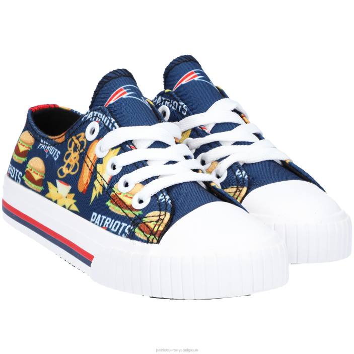 Patriots Jersey enfants foco baskets basses en toile à imprimé alimentaire chaussure 864Z2956