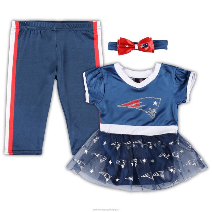 Patriots Jersey enfants ensemble de costumes de jour de jeu de tutu de hayon de marine pour bébé vêtements 864Z2933