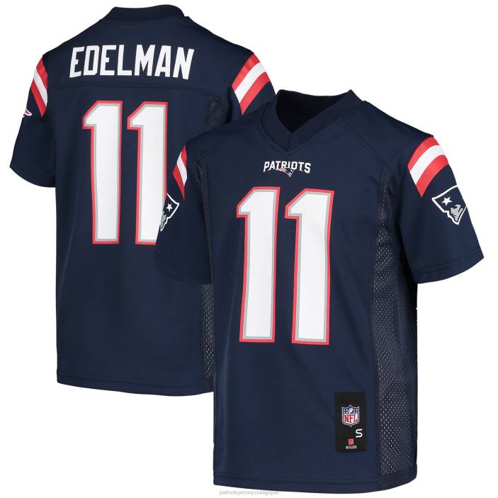 Patriots Jersey enfants julian edelman maillot de joueur bleu marine réplique vêtements 864Z3049