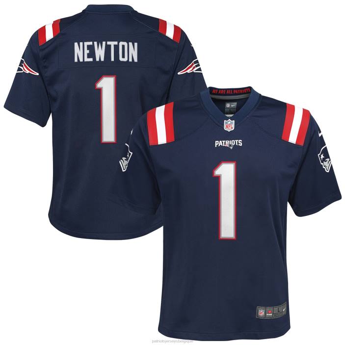 Patriots Jersey enfants maillot de match nike cam newton bleu marine vêtements 864Z3053