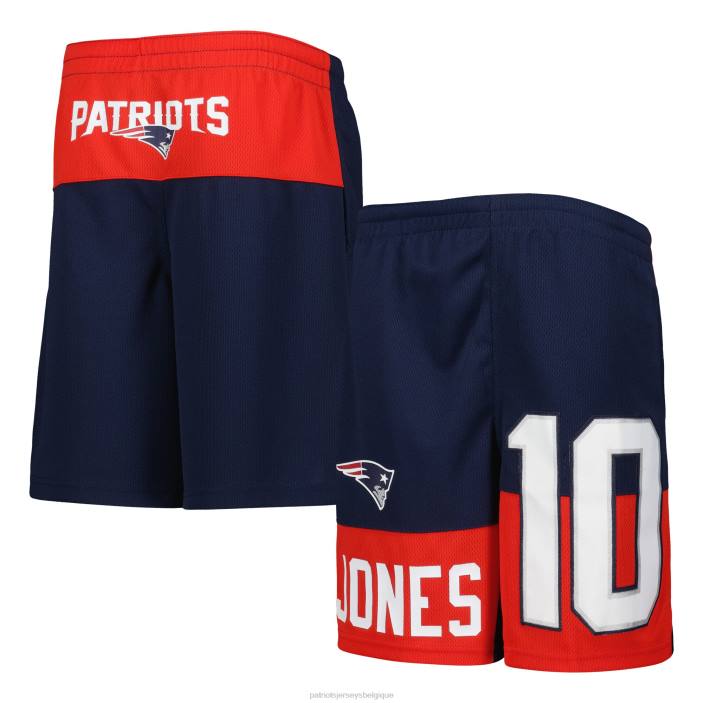 Patriots Jersey enfants mac jones marine short avec nom et numéro de joueur vêtements 864Z3079