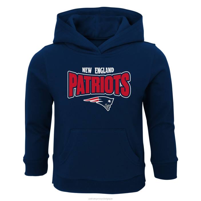 Patriots Jersey enfants chandail à capuchon bleu marine pour tout-petits vêtements 864Z3029