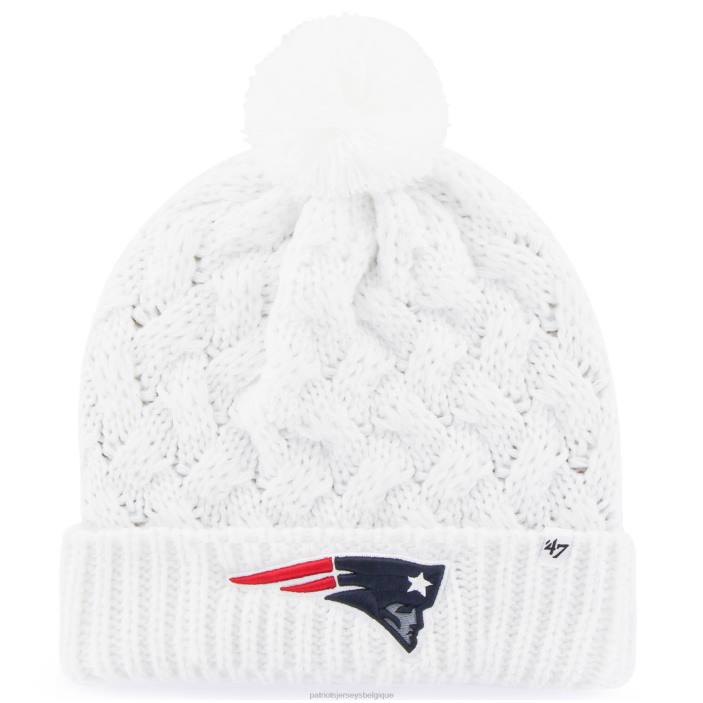 Patriots Jersey femmes 47 bonnet en tricot à revers logo fiona blanc avec pompon accessoires 864Z2280