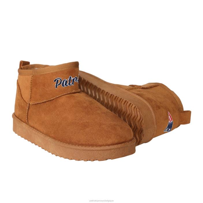 Patriots Jersey femmes bottes de fan floues avec logo de l'équipe marron foco chaussure 864Z2241