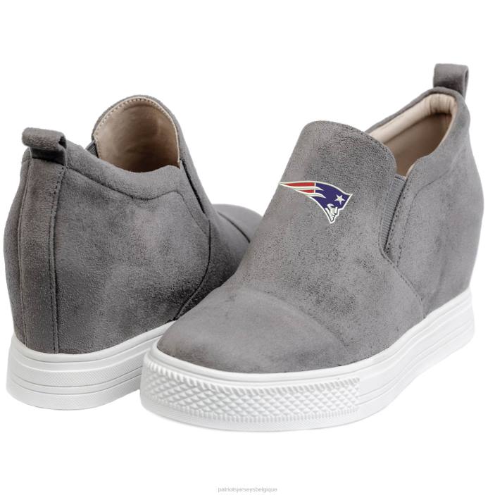 Patriots Jersey femmes cuce chaussures grises à enfiler chaussure 864Z2236