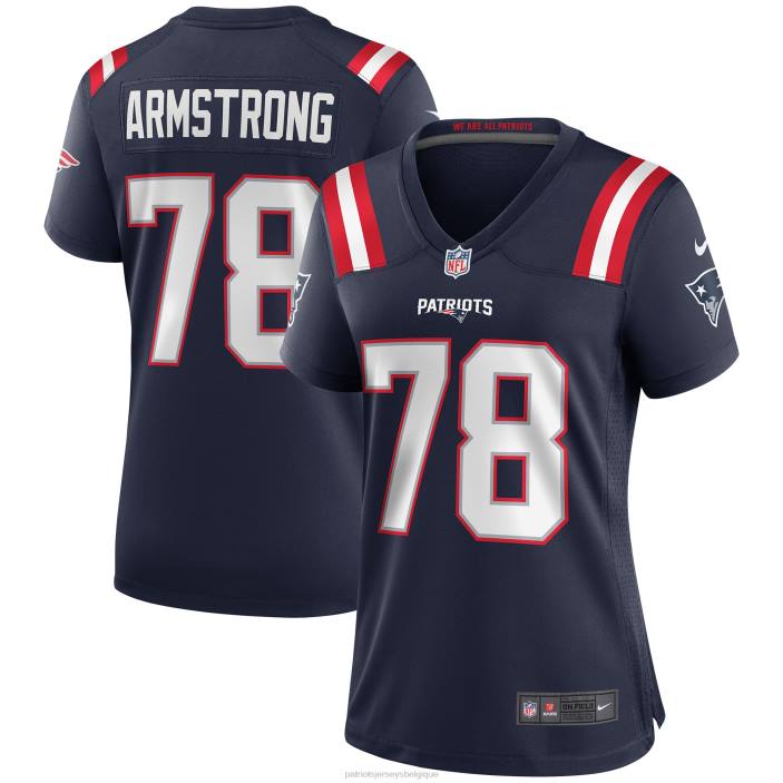 Patriots Jersey femmes maillot de joueur à la retraite nike bruce armstrong bleu marine vêtements 864Z1148