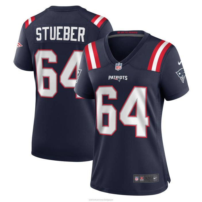 Patriots Jersey femmes maillot de joueur nike andrew stueber bleu marine vêtements 864Z1115