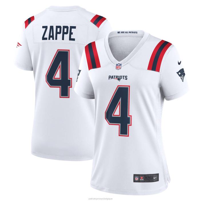 Patriots Jersey femmes maillot de joueur nike bailey zappe blanc vêtements 864Z1222