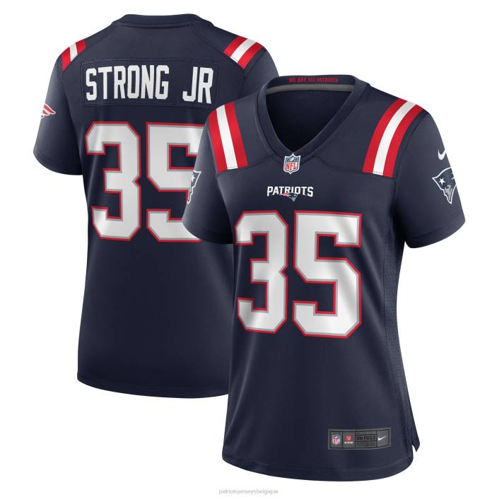Patriots Jersey femmes nike pierre strong jr. maillot de joueur bleu marine vêtements 864Z1218
