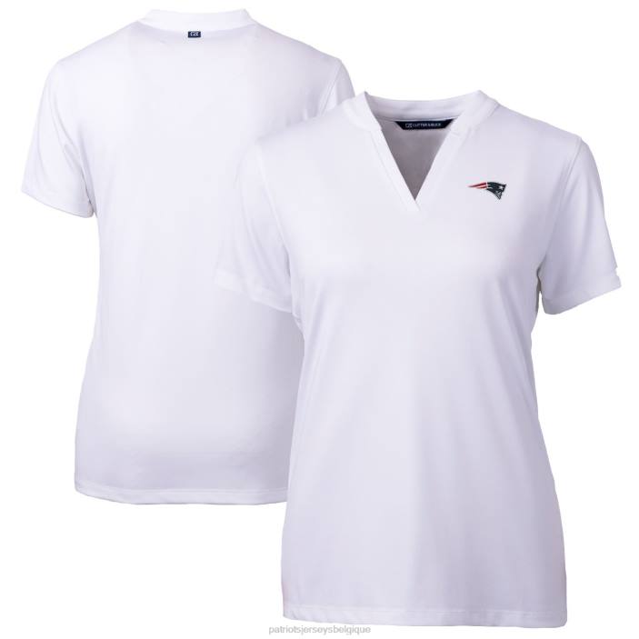 Patriots Jersey femmes Cutter & Buck blanc forge stretch lame polo vêtements 864Z2819