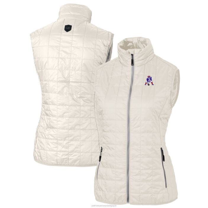 Patriots Jersey femmes coupeur & buck crème logo rétro rainier primaloft eco gilet matelassé entièrement zippé vêtements 864Z1064