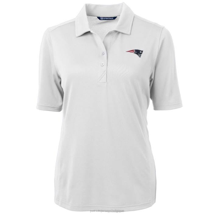 Patriots Jersey femmes Cutter & Buck - Polo blanc recyclé en piqué écologique Vertu vêtements 864Z2625