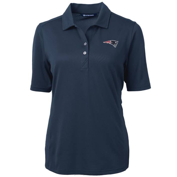 Patriots Jersey femmes Cutter & Buck - Polo bleu marine recyclé en piqué écologique Vertu vêtements 864Z2631