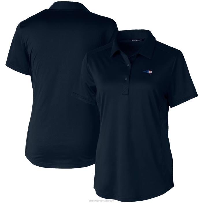 Patriots Jersey femmes Cutter & Buck - Polo extensible texturé bleu marine Americana Prospect vêtements 864Z2619