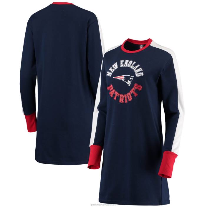 Patriots Jersey femmes g-iii 4her by carl banks - robe t-shirt dépêchez-vous d'offense bleu marine vêtements 864Z2232