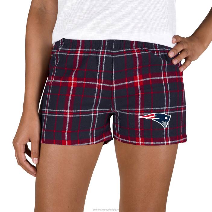 Patriots Jersey femmes concepts sport short en flanelle bleu marine/rouge ultime vêtements 864Z2844