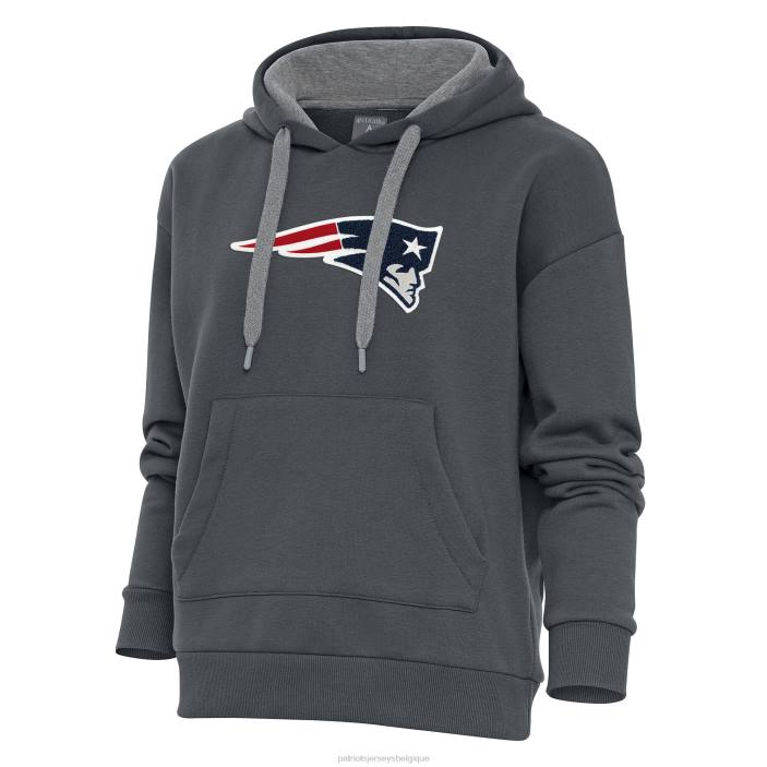Patriots Jersey femmes antigua anthracite victoire chenille pull à capuche vêtements 864Z2432