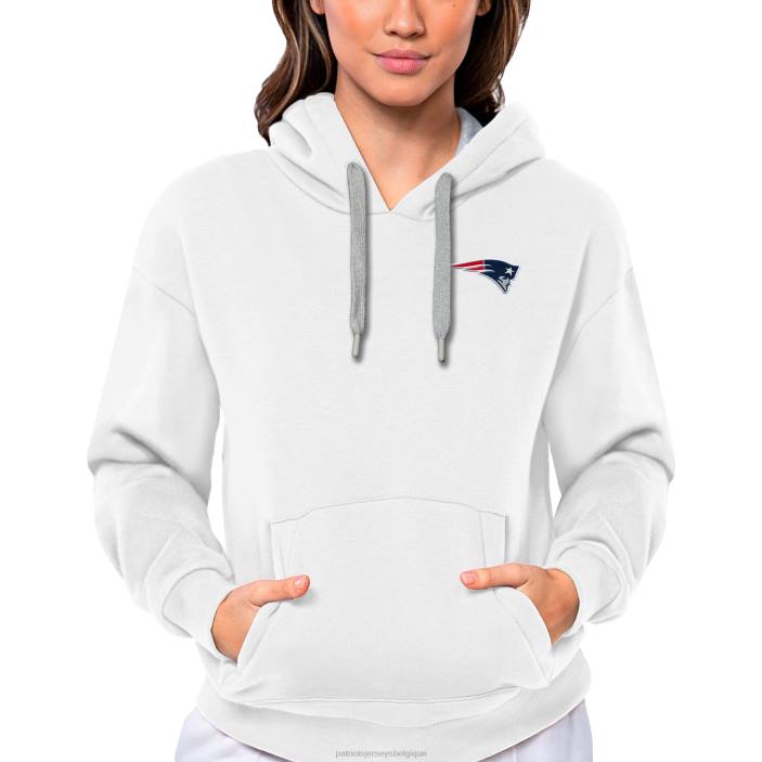 Patriots Jersey femmes antigua blanc victoire sweat à capuche vêtements 864Z2437