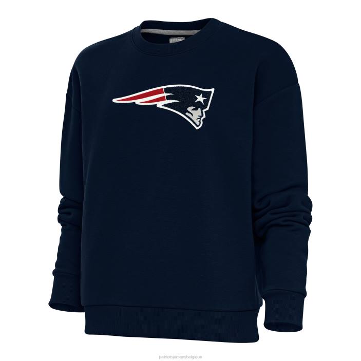 Patriots Jersey femmes antigua bleu marine victoire ras du cou pull en chenille sweat-shirt vêtements 864Z2354