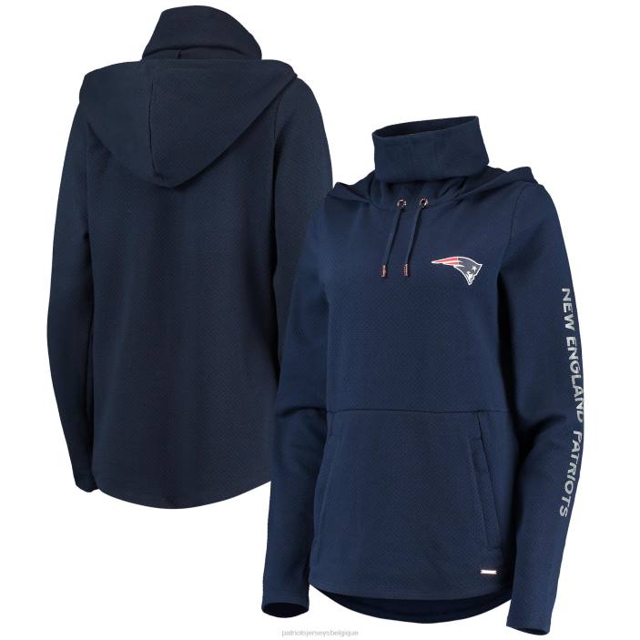 Patriots Jersey femmes msx by michael strahan sweat à capuche bleu marine à enfiler et col roulé amelia vêtements 864Z2389