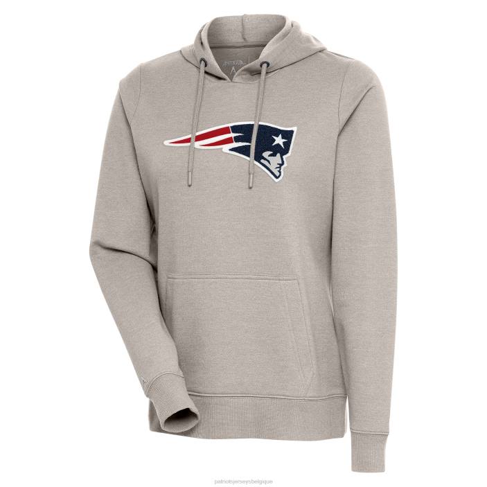 Patriots Jersey femmes sweat à capuche en chenille antigua oatmeal action vêtements 864Z2420