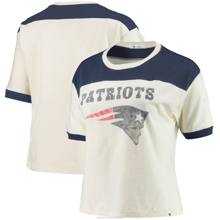 Patriots Jersey femmes 47 t-shirt court billie crème/bleu marine vêtements 864Z2741
