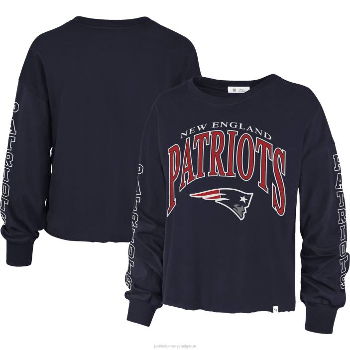 Patriots Jersey femmes 47 t-shirt court à manches longues bleu marine skyler parkway vêtements 864Z2698