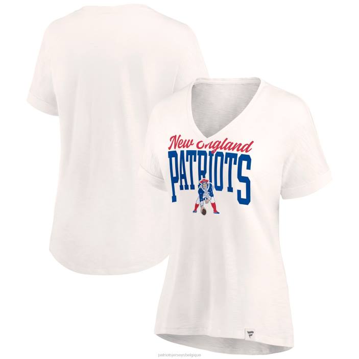 Patriots Jersey femmes t-shirt léger à col en V et à l'avoine de marque fanatics motivating force vêtements 864Z2653