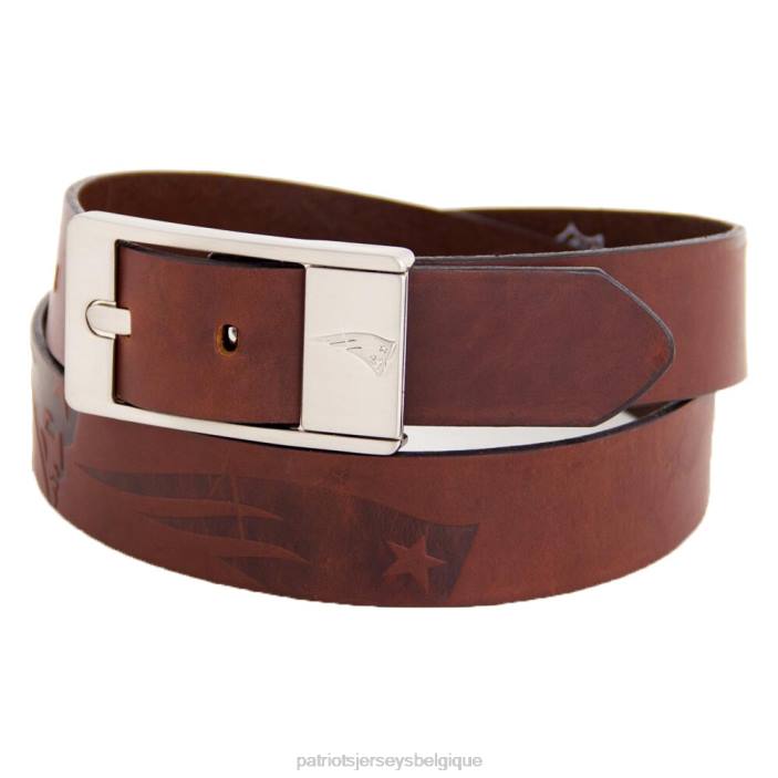 Patriots Jersey Hommes ceinture en cuir brandish - marron accessoires 864Z35