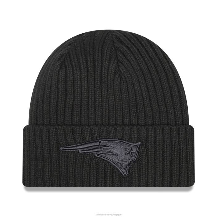 Patriots Jersey Hommes bonnet en tricot à revers ton sur ton classique graphite core new era accessoires 864Z370