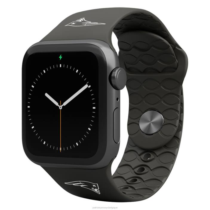 Patriots Jersey Hommes Bracelet Apple Watch Groove Life noir 42-44 mm accessoires 864Z22