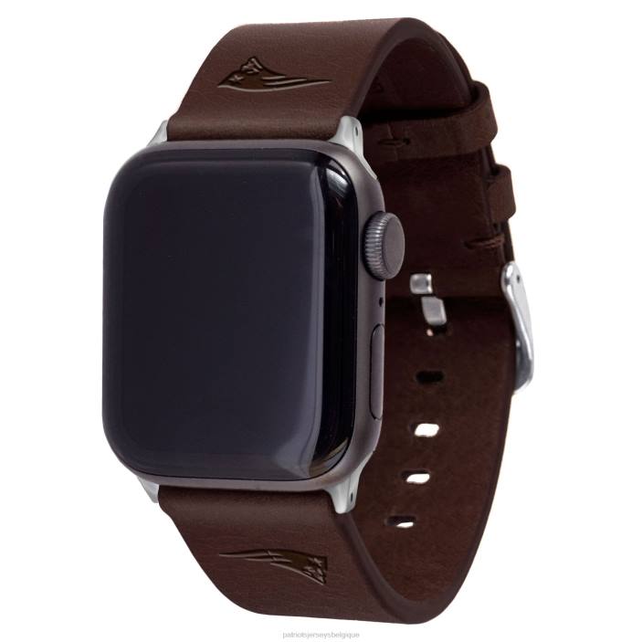 Patriots Jersey Hommes bracelet apple watch cuir marron accessoires 864Z76