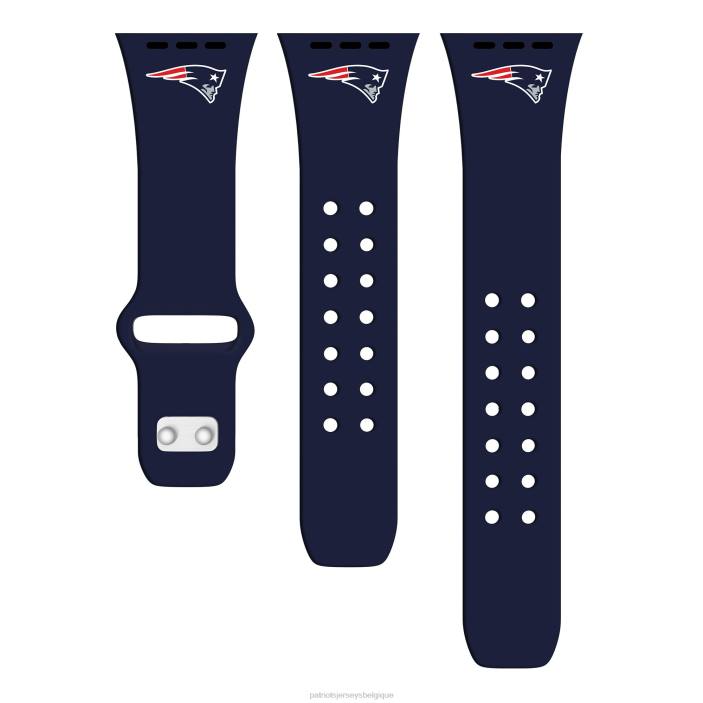 Patriots Jersey Hommes bracelet de montre apple en silicone bleu marine avec logo accessoires 864Z6