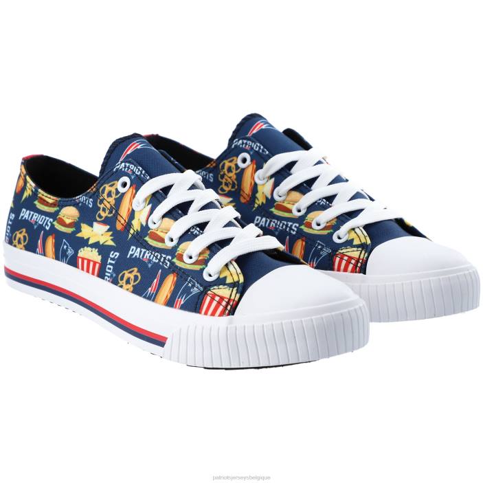 Patriots Jersey Hommes foco baskets basses en toile à imprimé alimentaire chaussure 864Z106
