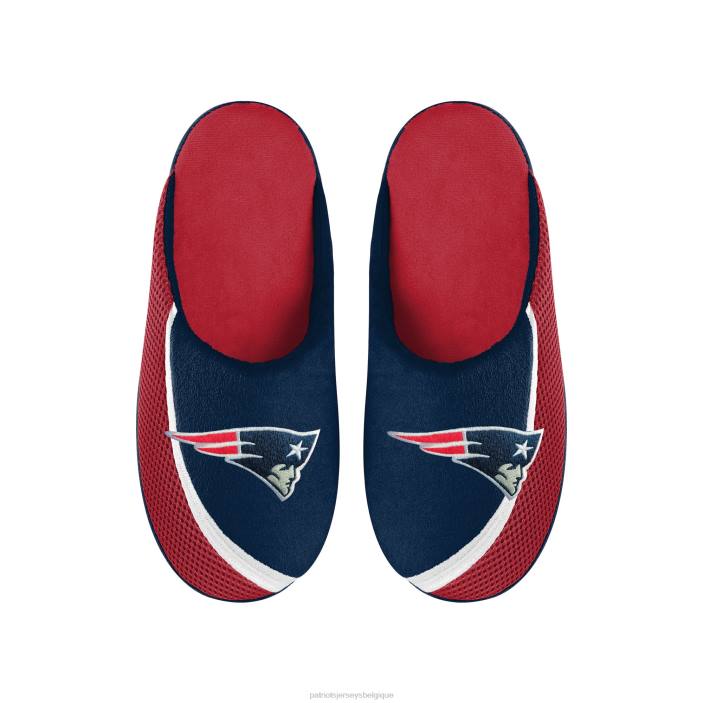 Patriots Jersey Hommes chaussons foco à bords colorés avec gros logo chaussure 864Z101