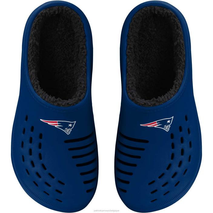 Patriots Jersey Hommes chaussons sabots doublés sherpa bleu marine foco chaussure 864Z100