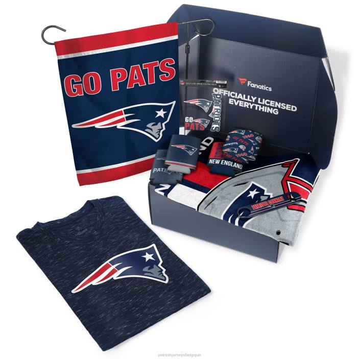 Patriots Jersey Hommes fanatics pack hayon game day essentials coffret cadeau t-shirt - valeur de 107 $ et plus vêtements 864Z1768
