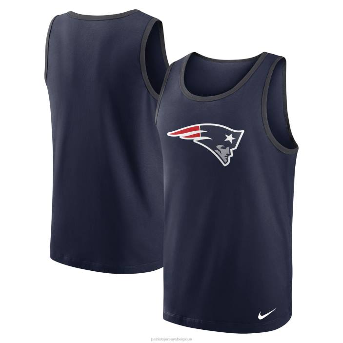Patriots Jersey Hommes débardeur nike bleu marine tri-mélange vêtements 864Z1794