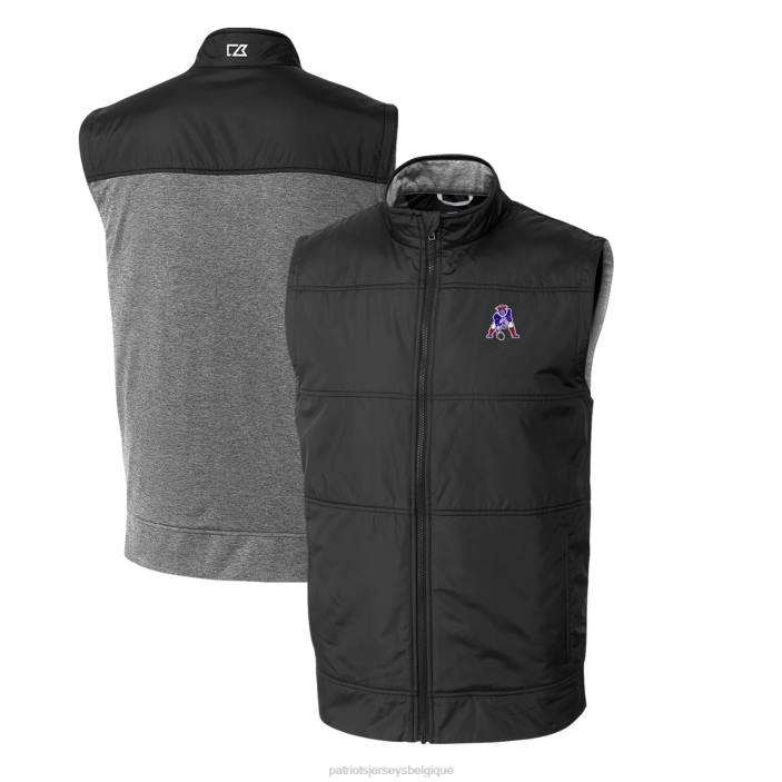 Patriots Jersey Hommes coupe-vent matelassé hybride coupe-vent matelassé grand et grand logo noir cutter & buck gilet entièrement zippé vêtements 864Z2096