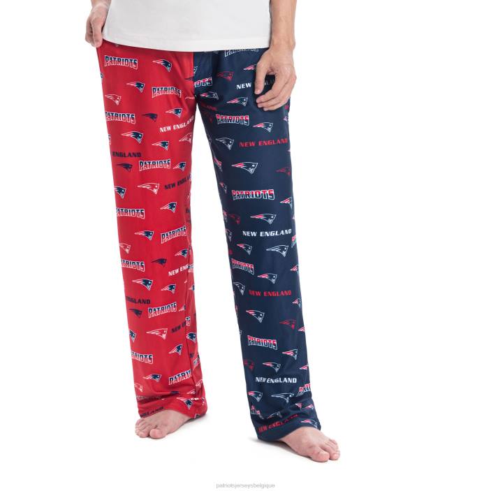Patriots Jersey Hommes concepts sport pantalon fendu en maille aop bleu marine/rouge vêtements 864Z1252