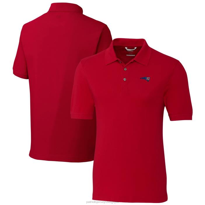 Patriots Jersey Hommes coupeur & buck rouge americana avantage polo en piqué tri-mélange vêtements 864Z1522