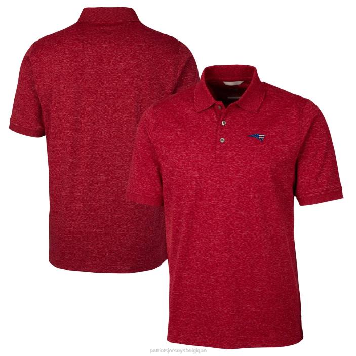 Patriots Jersey Hommes coupeur et buck rouge chiné americana avantage space dye polo tri-mélange vêtements 864Z1419