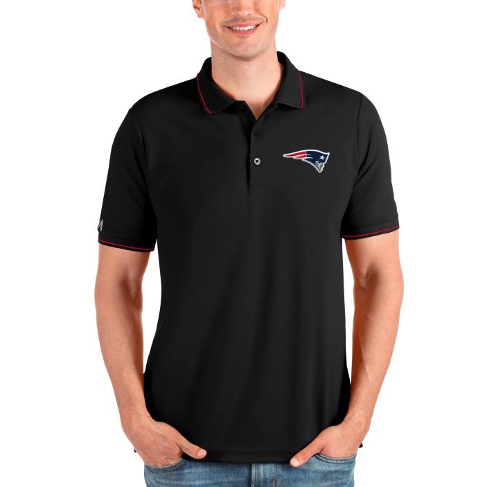 Patriots Jersey Hommes polo aisé noir antigua vêtements 864Z1385