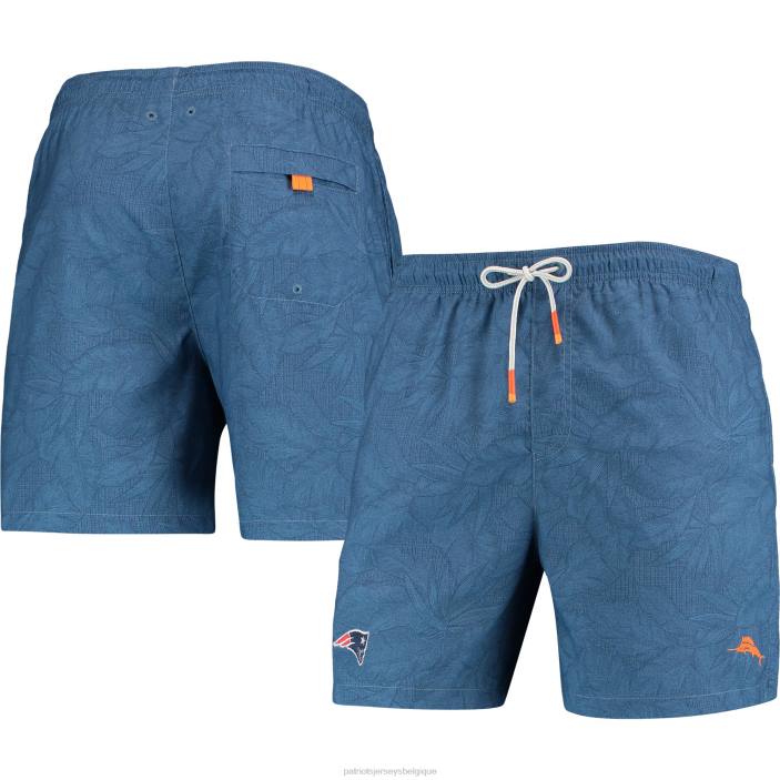 Patriots Jersey Hommes tommy bahama marine naples slip de bain à feuilles superposées vêtements 864Z1708