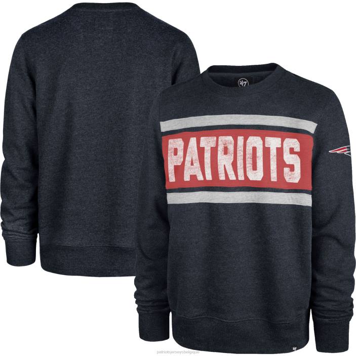 Patriots Jersey Hommes 47 sweat-shirt bleu marine chiné bypass tribeca vêtements 864Z580