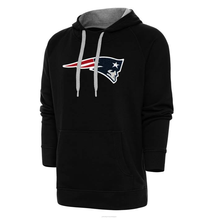 Patriots Jersey Hommes antigua noir victoire chenille pull à capuche vêtements 864Z684